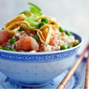 CHINESE FRIED RICE w/SHRIMP & PEAS